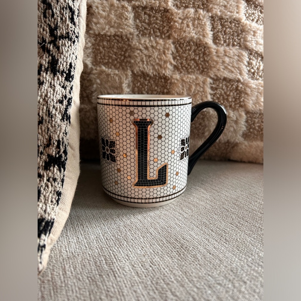 Anthropologie “L” Bistro Mug